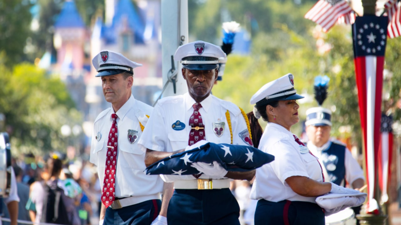 Patriotic Flag Retreat Returns to Walt Disney World and Disneyland Resorts