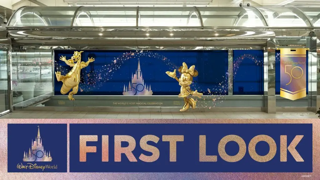 Orlando International Airport Walt Disney World 50th Anniversary Decoration