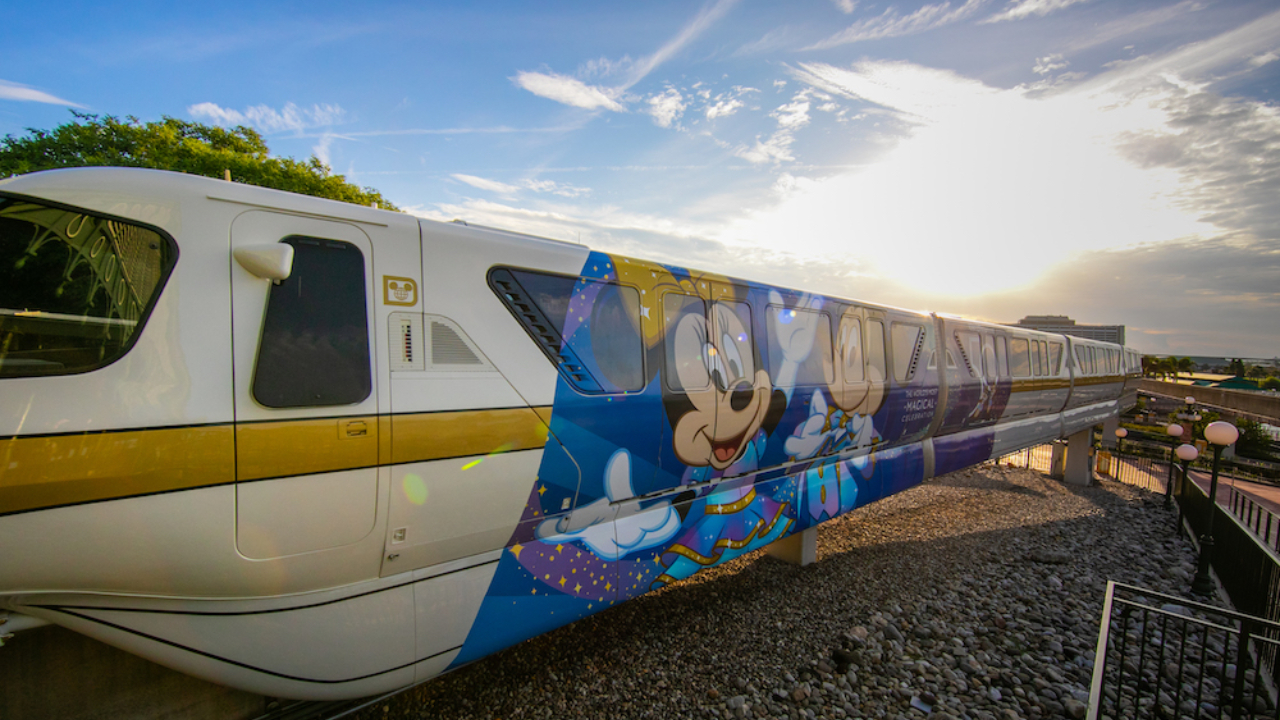Walt Disney World Unveils 50th Anniversary Monorail Wrap