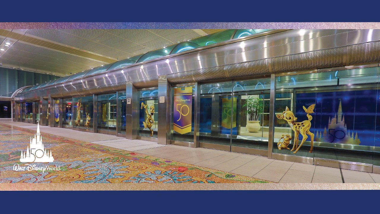 Orlando International Airport Gets Decorated for Walt Disney World Resort 50th Anniversary Celebration