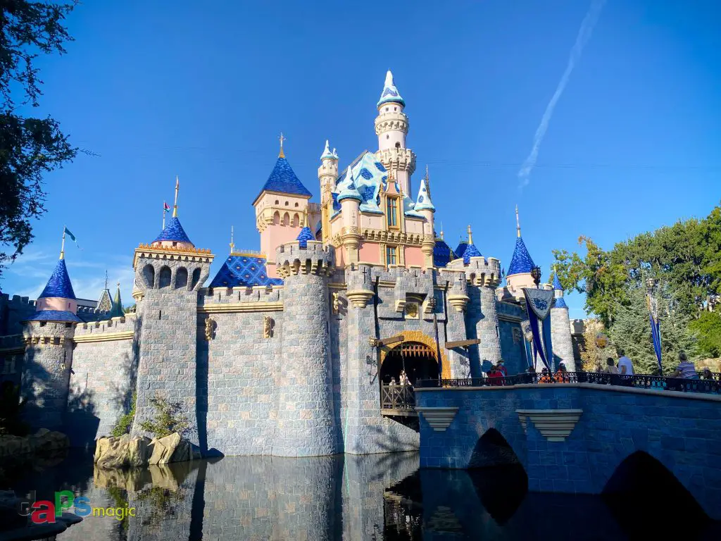 Snow Falls on Sleeping Beauty Castle at Disneyland