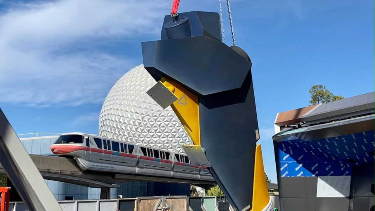 Imagineer Zach Riddley Shows Installation of Nova Corps Starblaster Ship for EPCOT’s Guardians of the Galaxy: Cosmic Rewind
