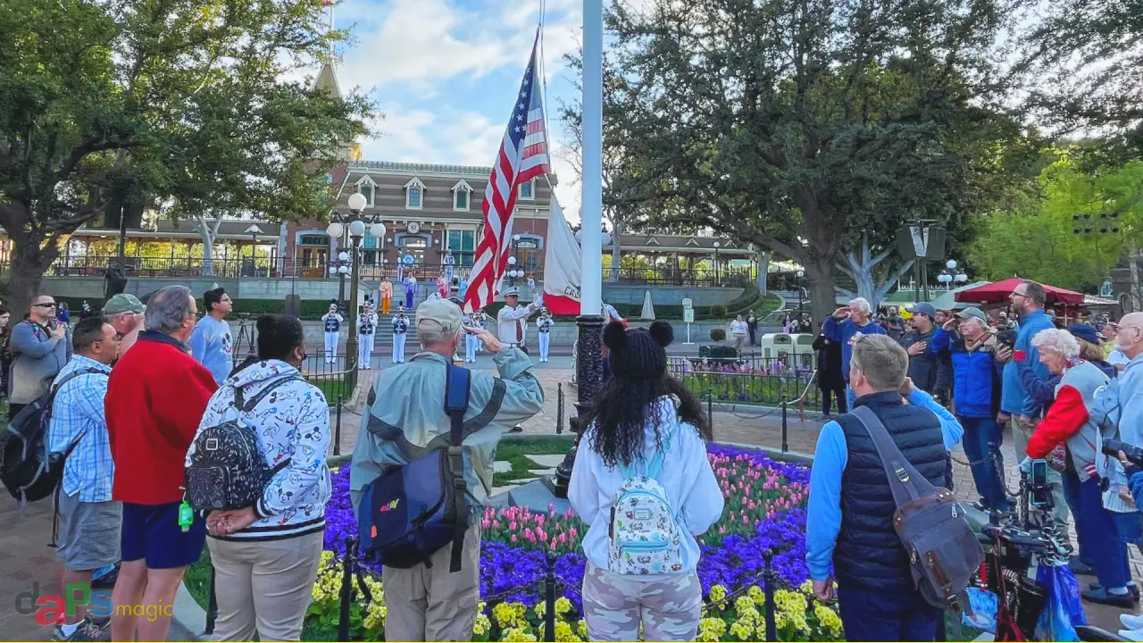 Dapper Dans and Veterans Return to Join the Disneyland Band for Disneyland’s Patriotic Flag Retreat