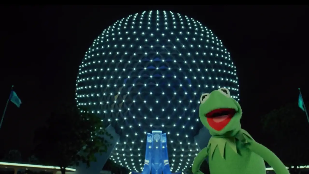 Kermit the Frog Turns Spaceship Earth Green in Honor of Earth Month