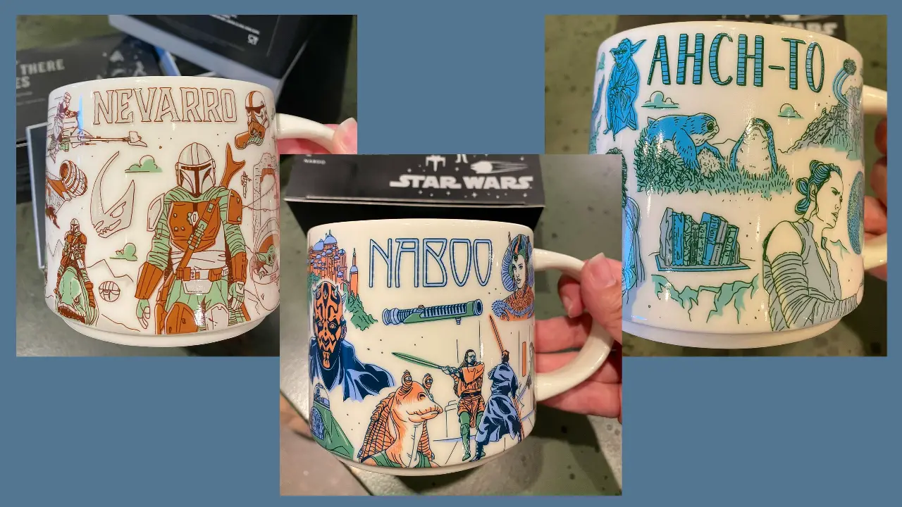 Disney Star Wars Starbucks Been There Mugs Set Naboo, Ahch-To, Nevarro Mug  Set.