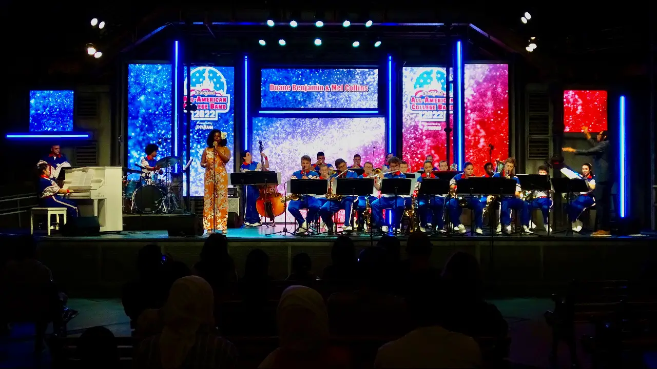 Duane Benjamin and Mel Collins Perform with Disneyland Resort 2022 All-American College Band for First Jazz Clinician Set of the Season