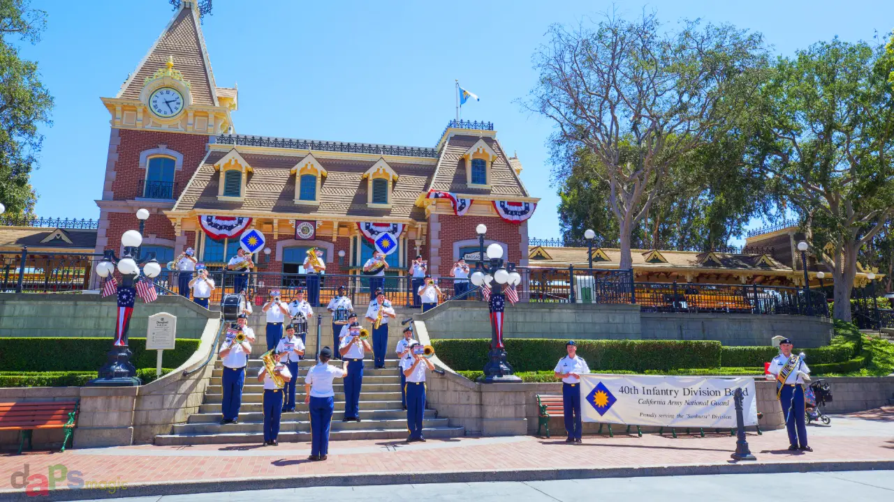 Local California Army National Guard 40th Infantry Division Band Joins Independence Day Celebrations at Disneyland