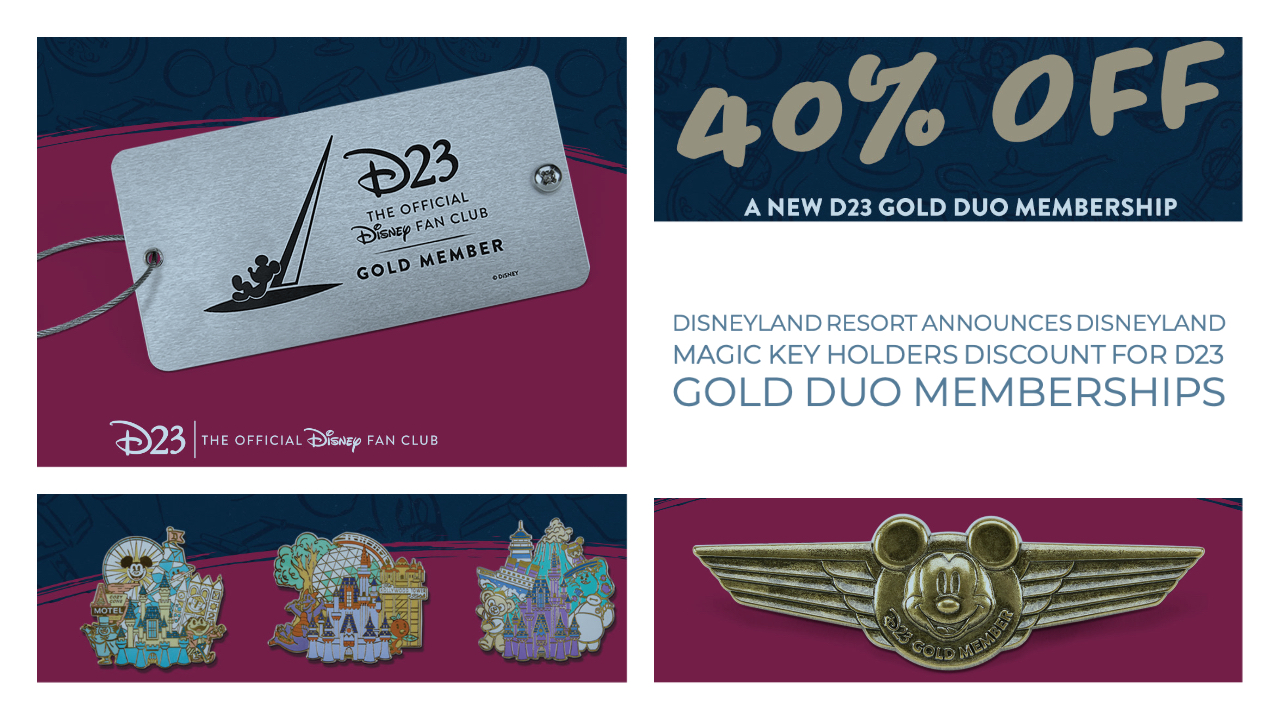 Disneyland Resort Announces Disneyland Magic Key Holders Discount for D23 Gold Duo Memberships