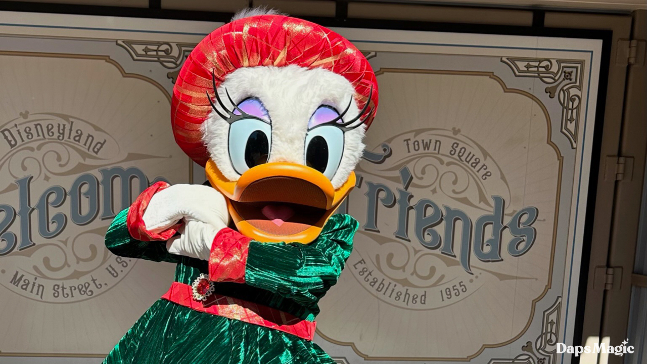 Daisy Duck Debuts New Holiday Outfit at Disneyland