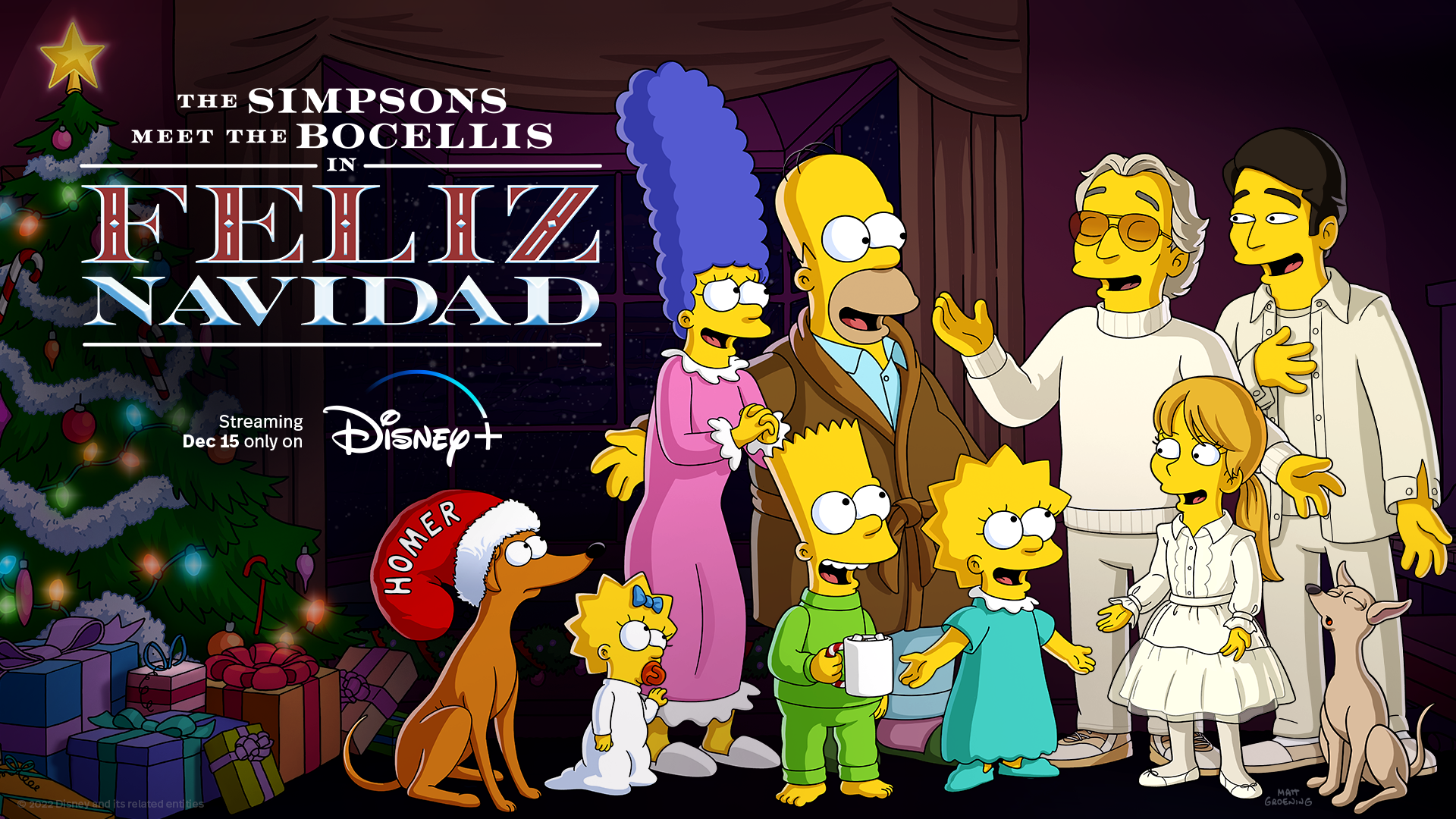 New Simpsons Short Heading to Disney+ in “The Simpsons meet the Bocellis in ‘Feliz Navidad’”