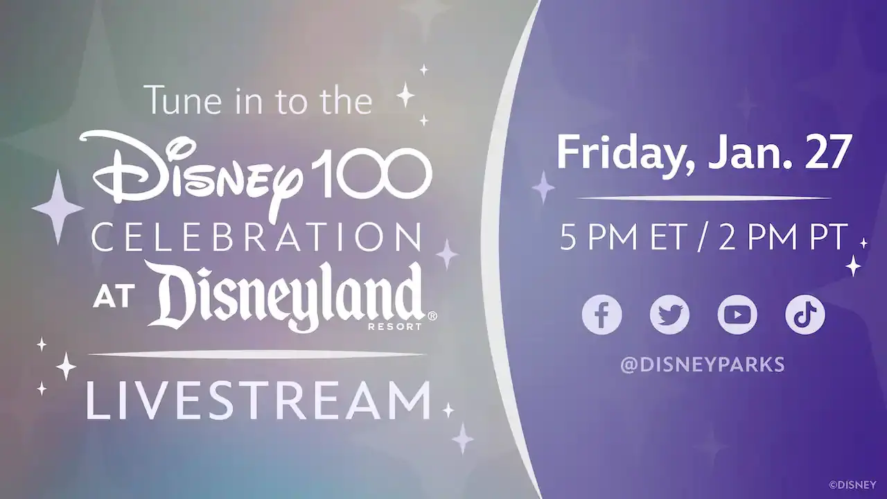 Disney Parks to Livestream from Disneyland Resort on Friday as Part of Disney100 Celebration Kickoff