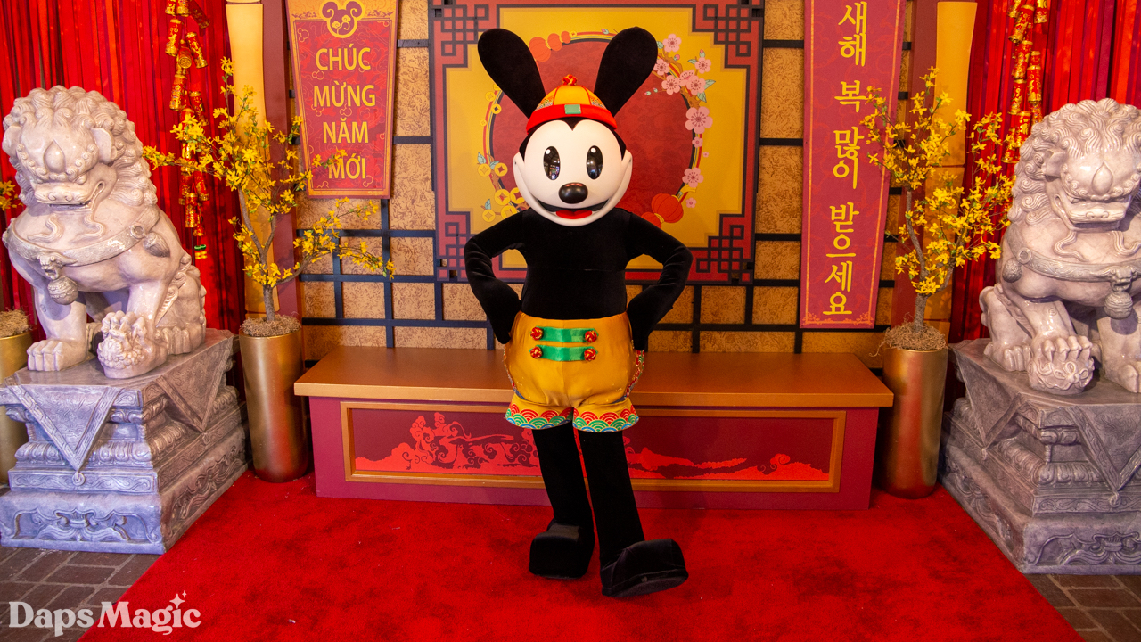 Oswald the Lucky Rabbit and Ortensia the Cat Arrive at Lunar New Year Celebration at Disney California Adventure