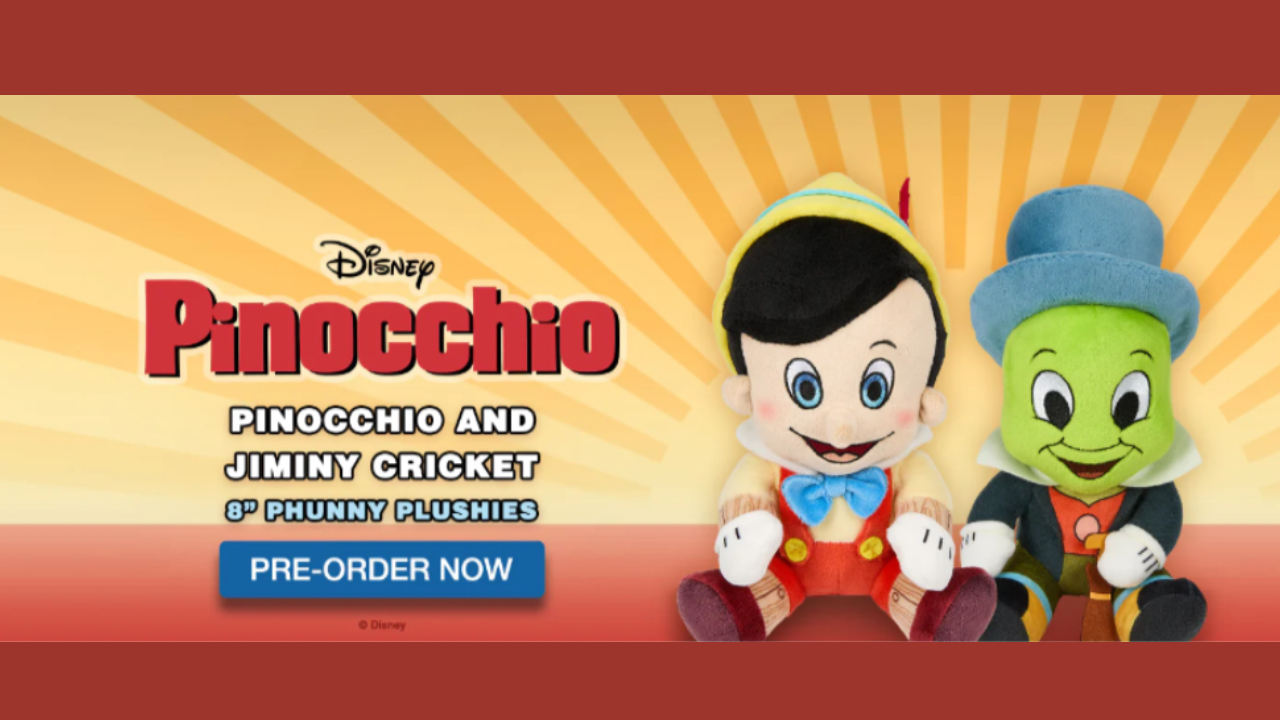 New Kidrobot Pinocchio and Jiminy Cricket Plushies Available for Pre-Order
