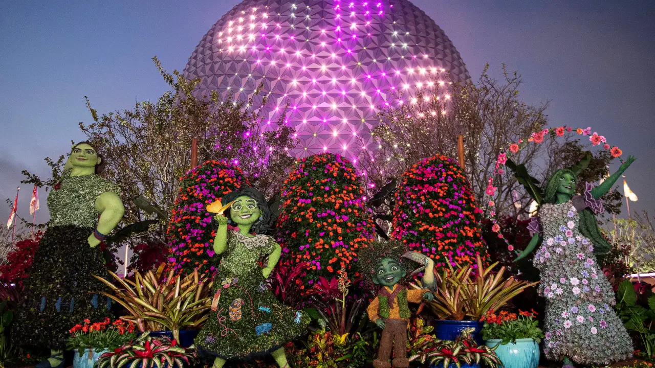 Guests Visiting EPCOT International Flower & Garden Festival Are Greeted by Mirabel and Other ‘Encanto’ Topiaries