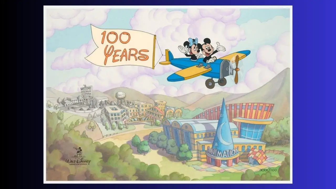 Walt Disney Animation Studios Ink & Paint Department Creates Beautiful Cel to Celebrate Disney’s 100th Anniversary