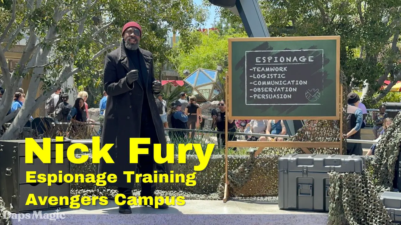 VIDEO/Photos: Nick Fury Arrives at Avengers Campus to Train Recruits in the Arts of Espionage