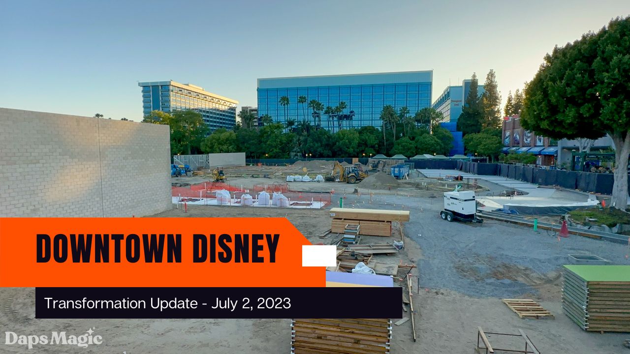 Downtown Disney District Construction Update From Monorail – July 2, 2023