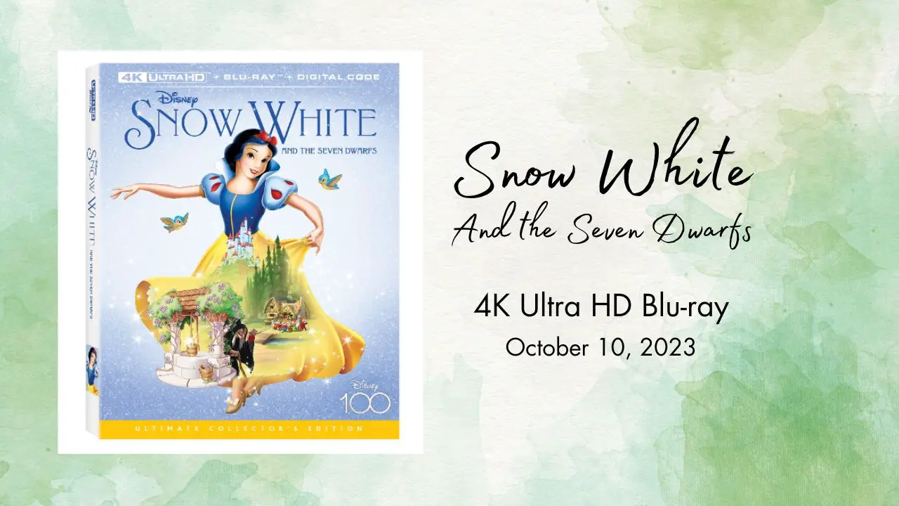 Snow White and the Seven Dwarfs Dancing Onto 4K Ultra HD Blu-ray in October  ~ Daps Magic