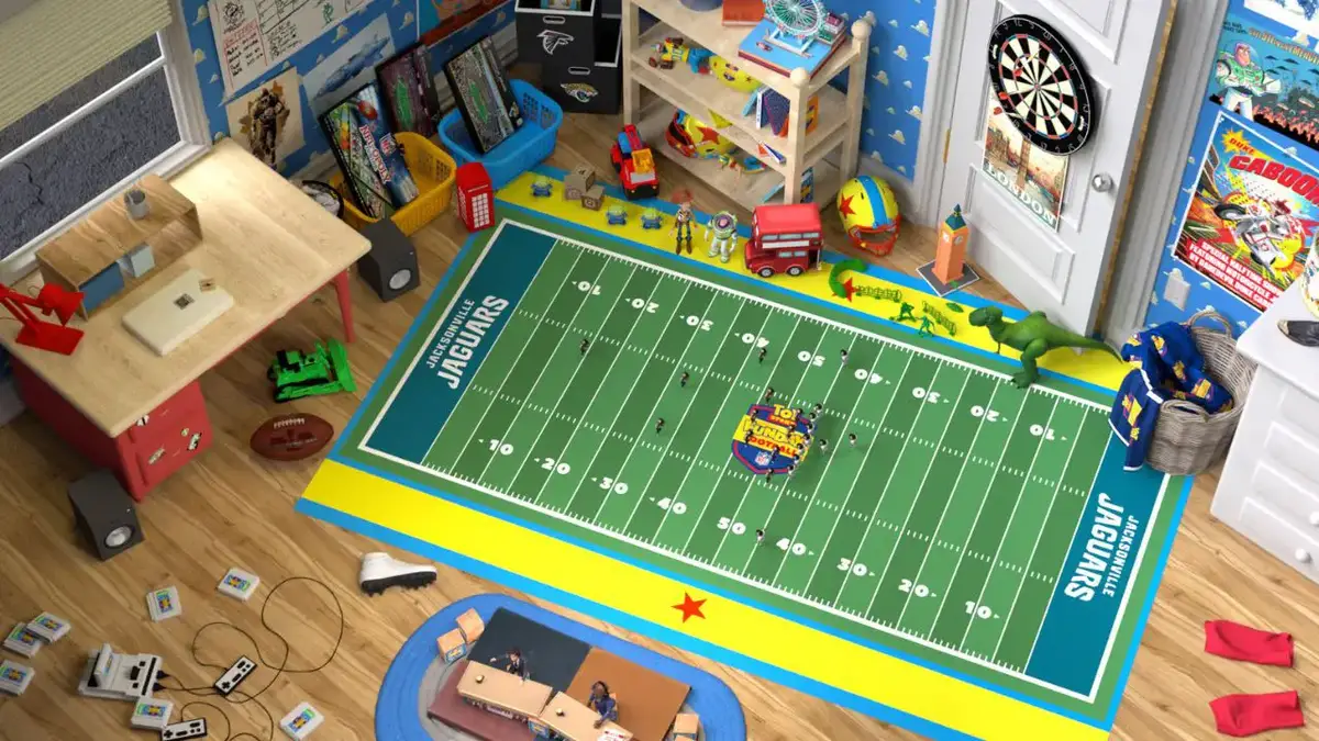 Toy Story' meets the NFL: Sunday's Falcons-Jaguars game to feature