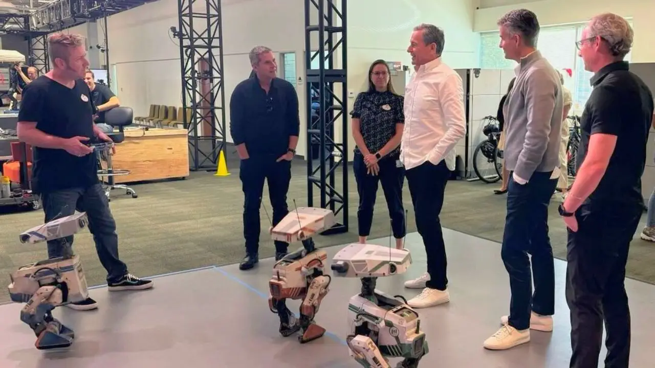 Imagineers Discuss Future of Walking Droids with Bob Iger and Josh D’Amaro After Disneyland Playtest