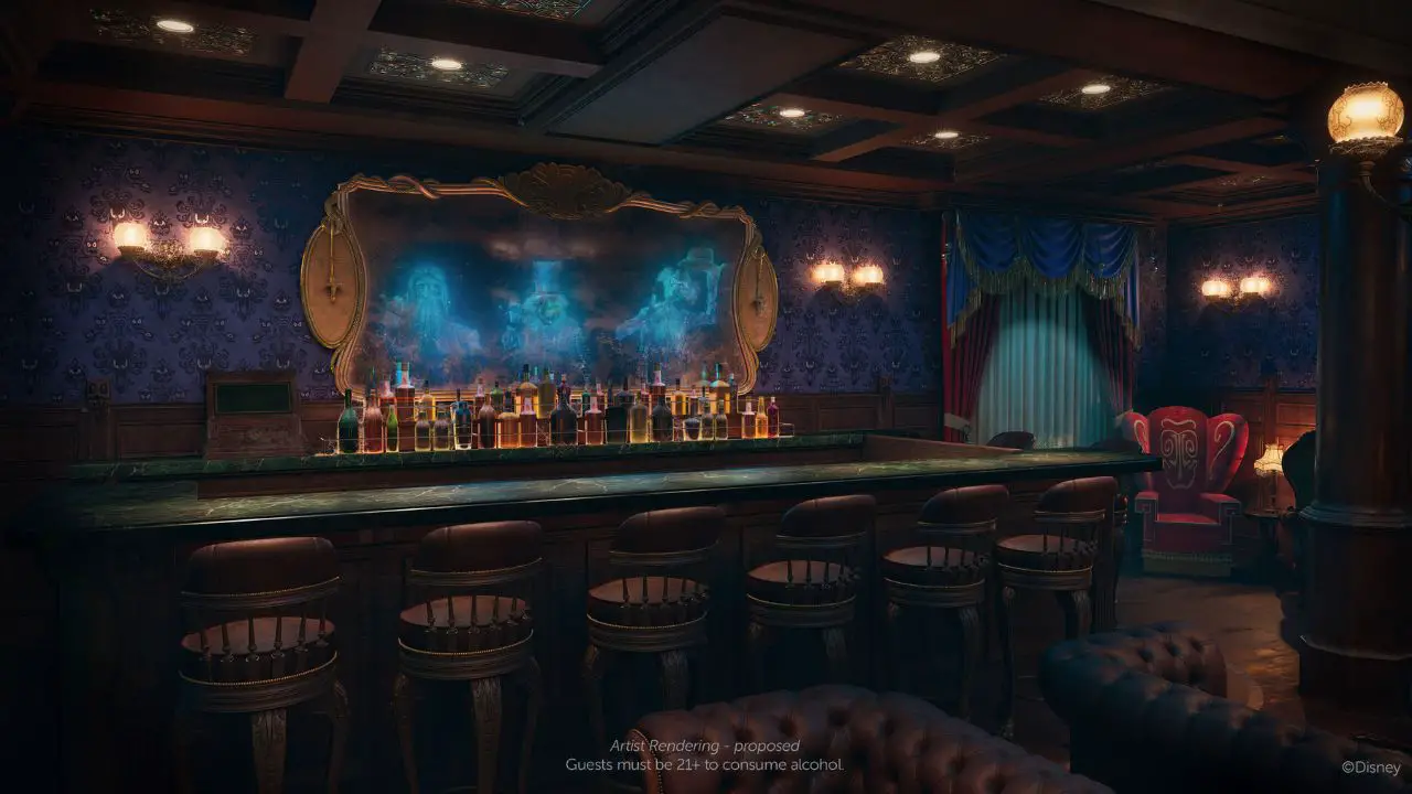 New Haunted Mansion Parlor to Materialize Aboard the Disney Treasure