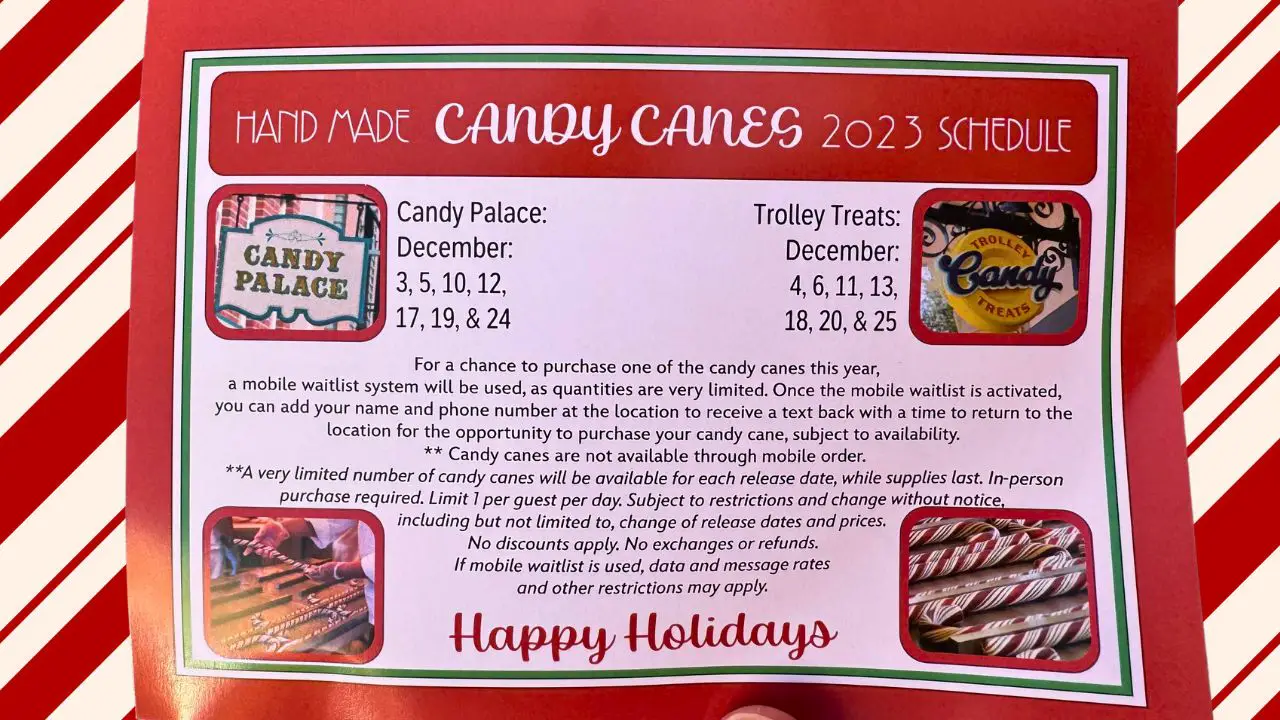 Disneyland Resort 2023 Candy Cane Schedule Released