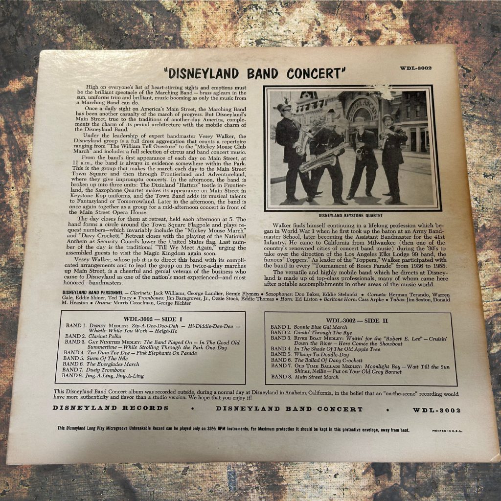 Walt Disney's Disneyland Band Concert A Musical Look Back in Time