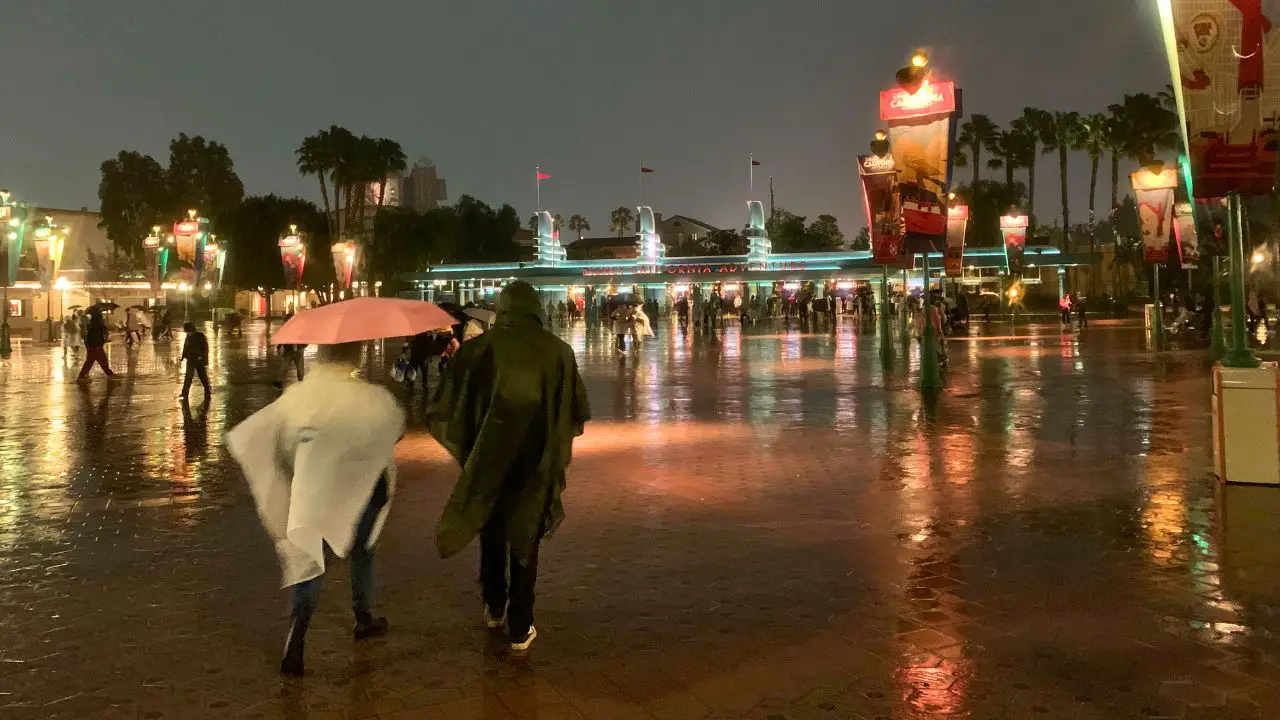 Disneyland Resort to Close Disney California Adventure Early As Rain, Rain, Rain Comes Down, Down, Down.