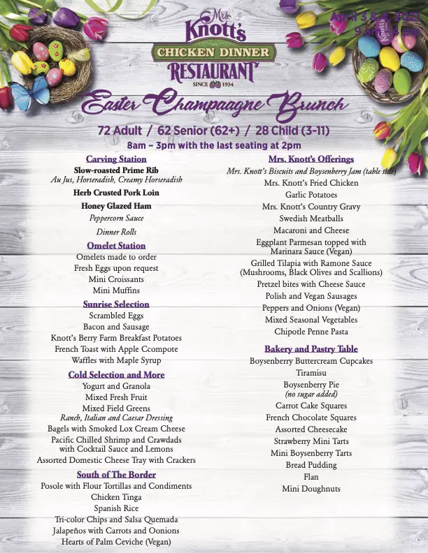 Knott's Berry Farm's Easter Champagne Brunch