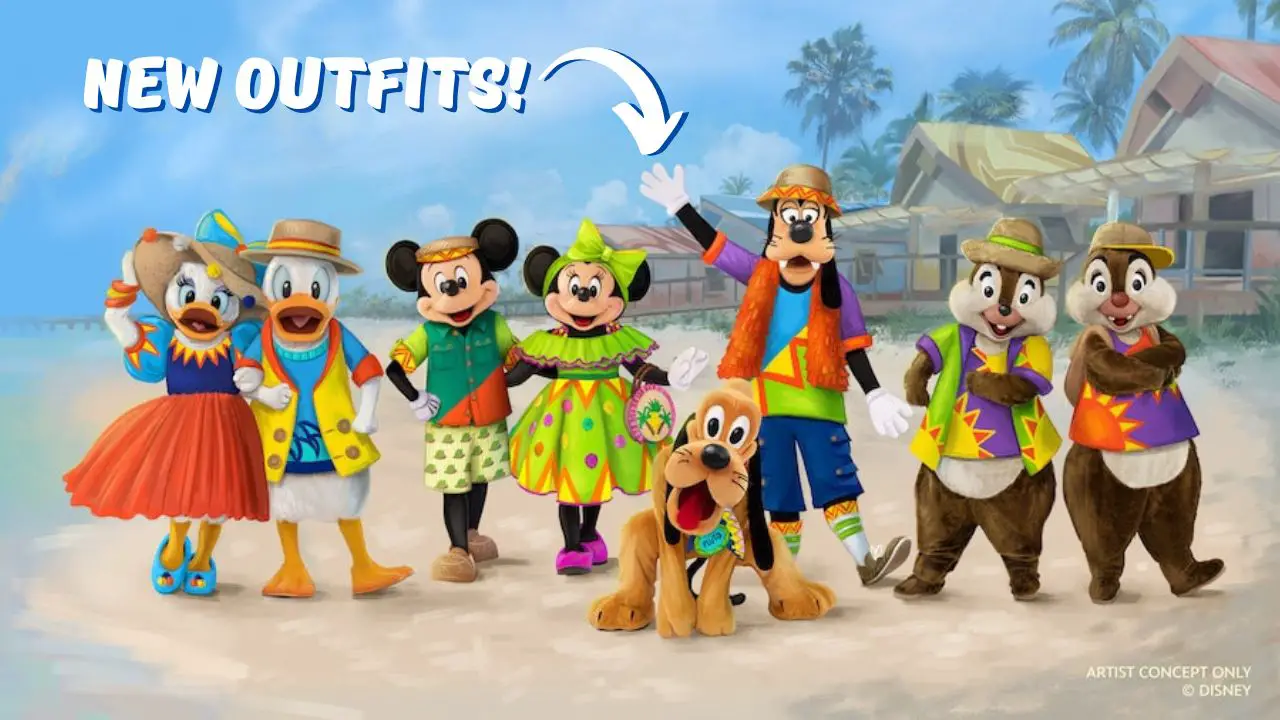 Disney Cruise Line Reveals New Outfits for Characters at Disney Lookout Cay at Lighthouse Point!