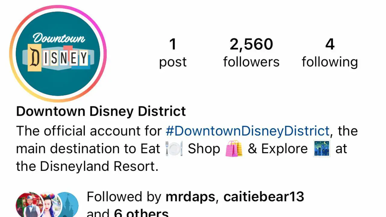 Downtown Disney Instagram