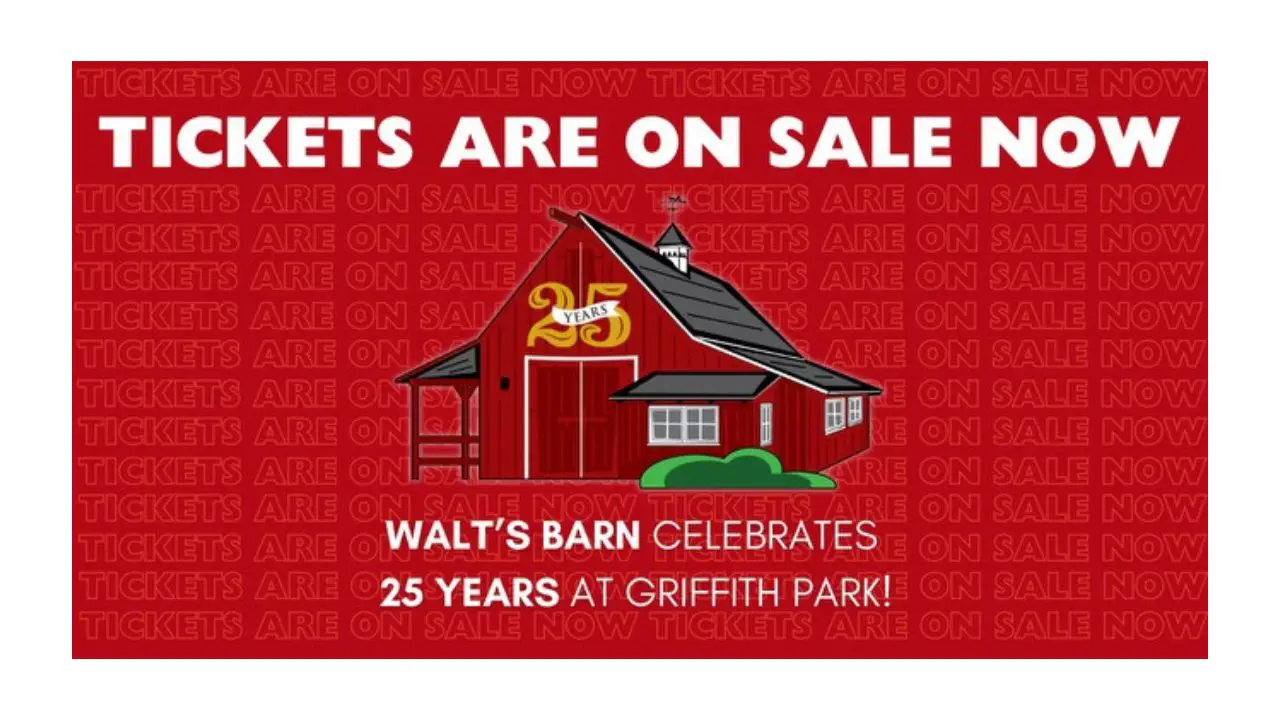 Tickets Now On Sale For Celebration of 25th Anniversary of Walt’s Barn