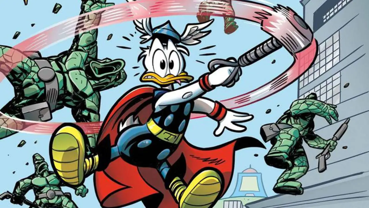 Donald Duck Shows He is Worth of the Mighty Power of Thor in Marvel & Disney: What If…? Donald Duck Became THOR #1
