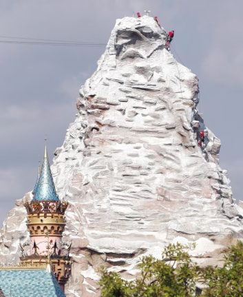 Close up of Matterhorn mountain - Matterhorn Bobsleds, Disneyland attraction