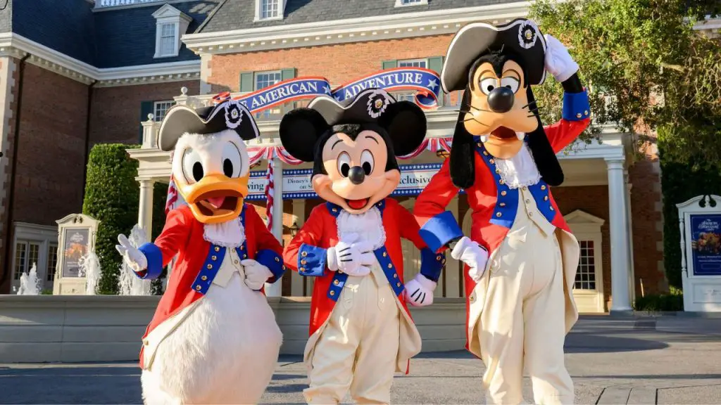 Mickey and Friends Spirit of ’76 Outfits at American Adventure EPCOT 4th of July
