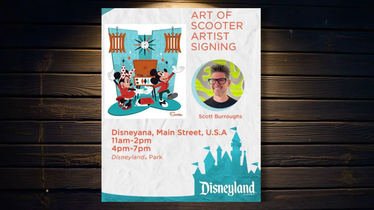 Art of Scooter Artist Signing Coming to Disneyana at Disneyland