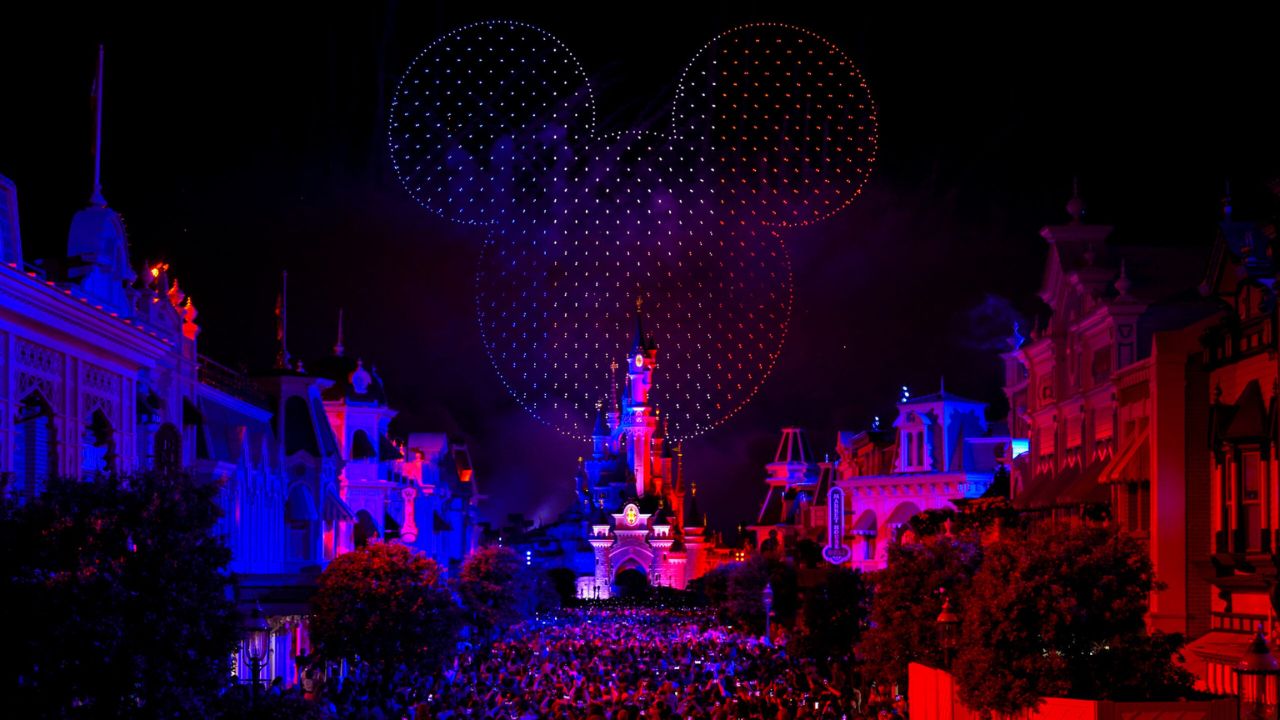 Disneyland Paris Sets New GUINNESS WORLD RECORDS™ With Drone Display During Bastille Day  Celebration