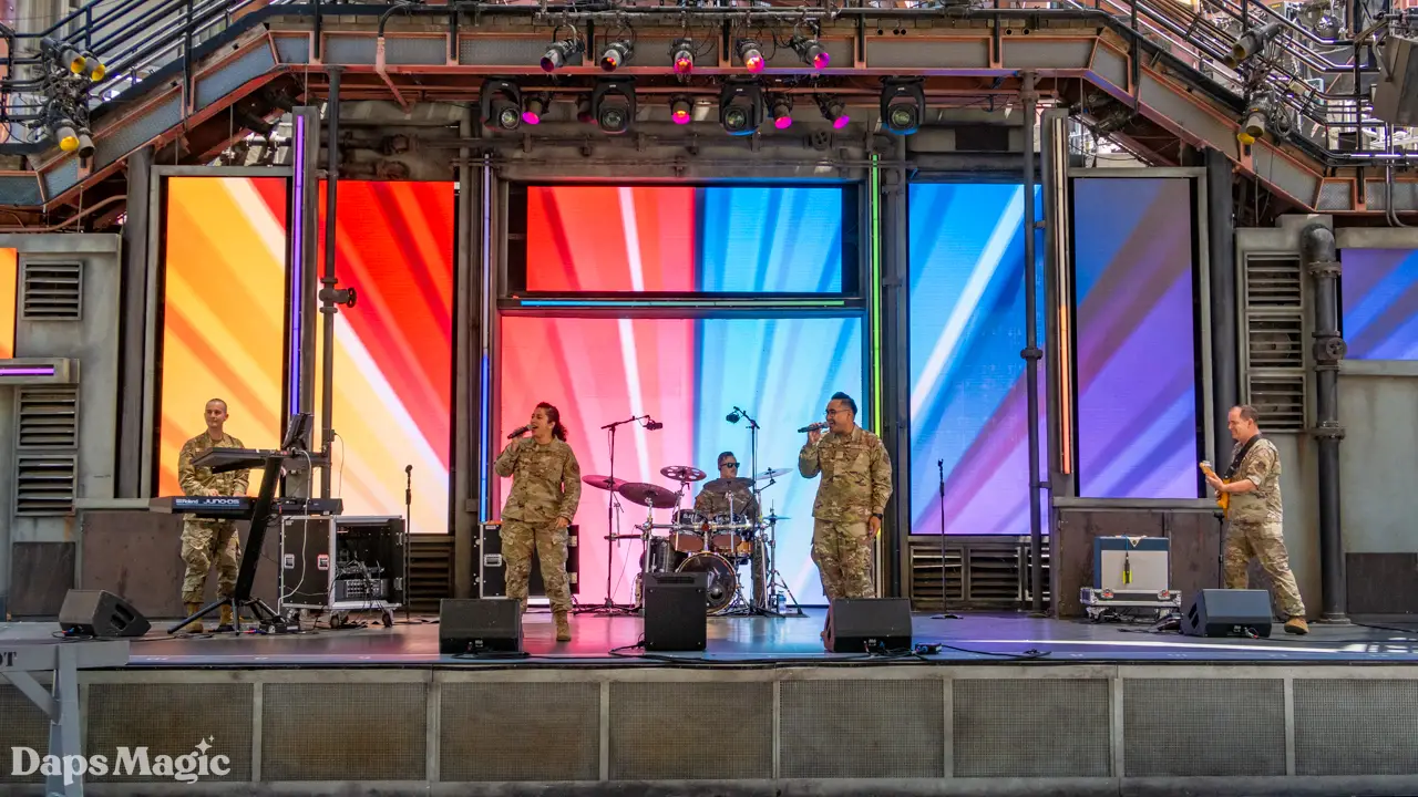 United States Air Force Band of the Golden West Pop Rock Band, Mobility, Performs at Disney California Adventure