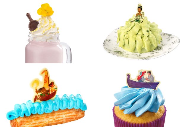 Best. Shake. Ever!: Raspberry milk shake; Royal Bayou Cake with pistachio and caramel; Wave of the Ocean Cake; Cupcake inspired by Ariel 