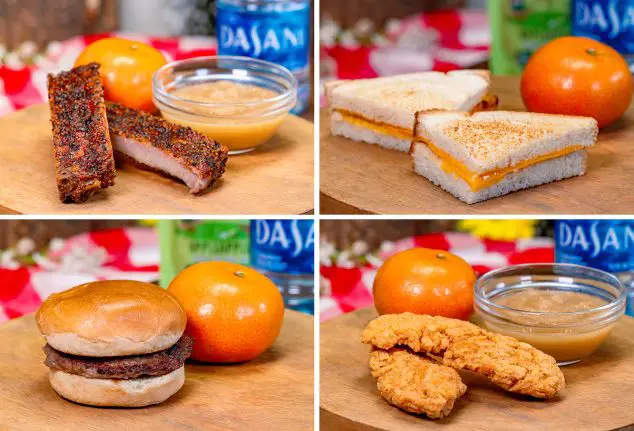 Pork Spareribs; Toasted Cheese Sandwich; Hamburger; Chicken Tenders