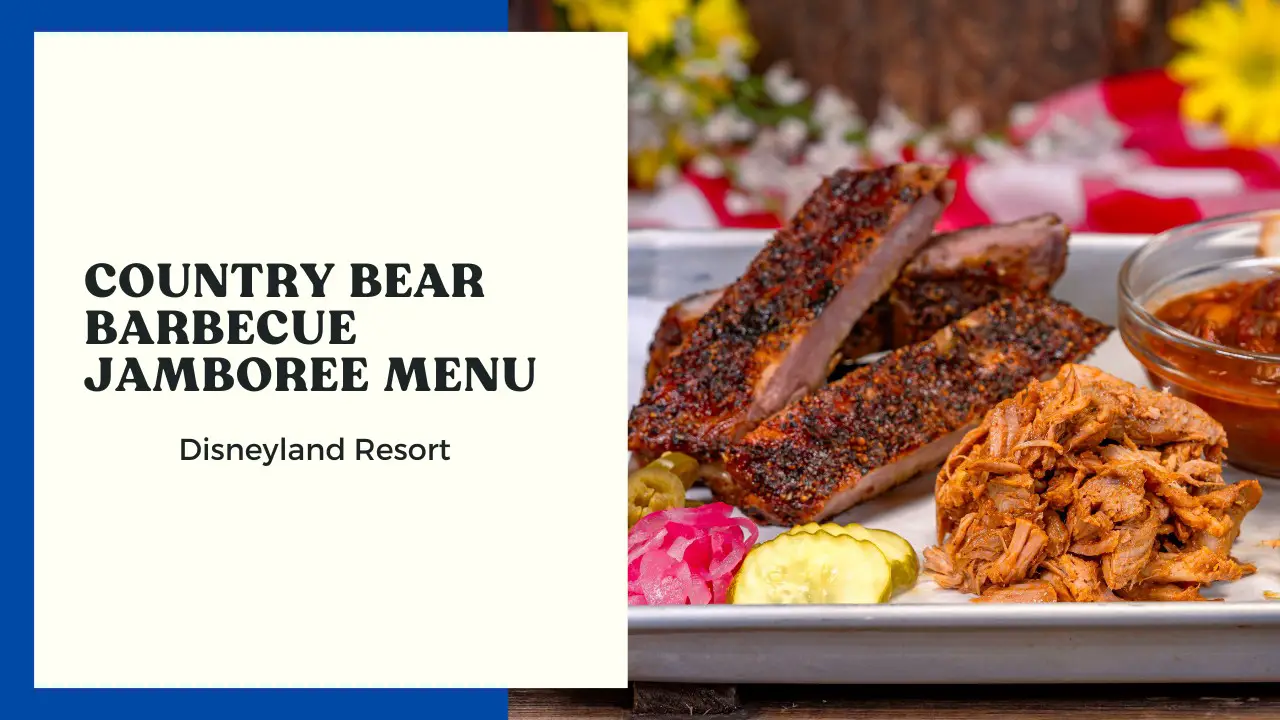 Country Bear Barbecue Jamboree Menu