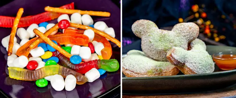 Trick-or-Treat Mix; Tangy Apple Mickey-shaped Beignets