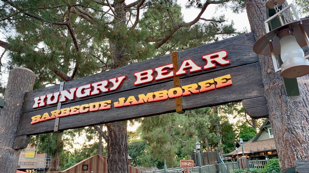 Hungry Bear Barbecue Jamboree Entrance Sign Arrives at Disneyland