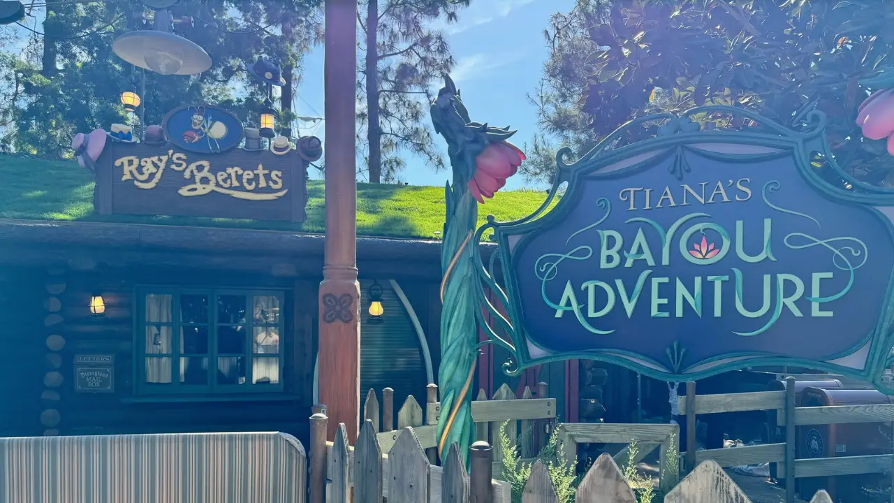 Walls Come Down From Around Ray’s Berets and Tiana’s Bayou Adventure Sign Revealed at Disneyland