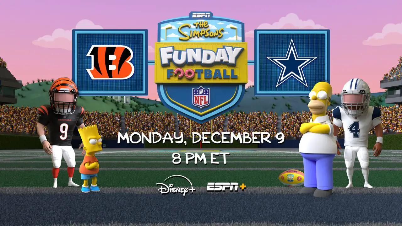 The Simpsons Funday Football Streams Live on Monday December 9