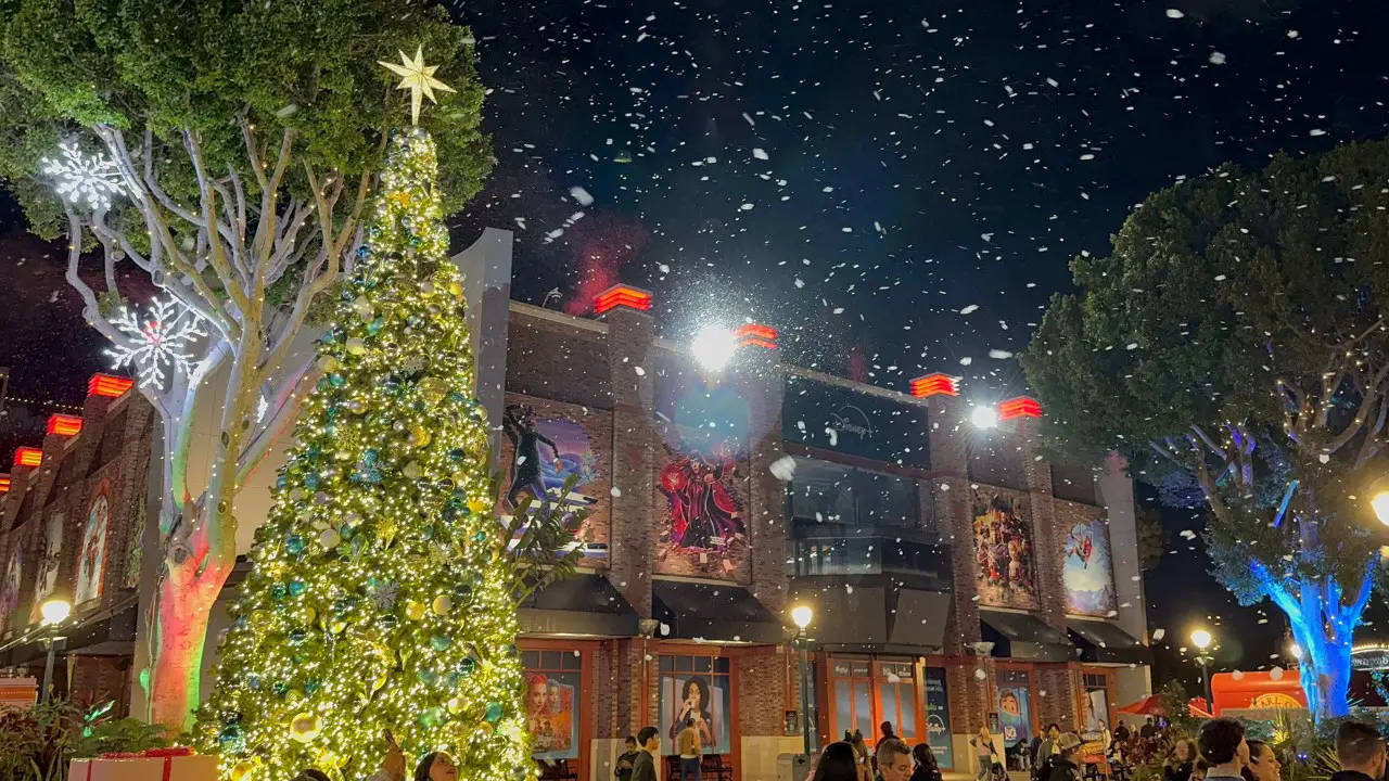 Snow Falls at Downtown Disney District for Holiday Season