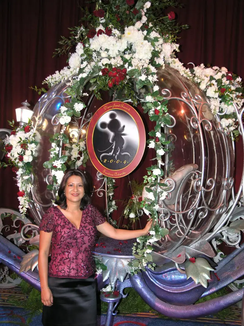 Neydy celebrates her 15th anniversary with Disneyland Resort at the Service Celebration.