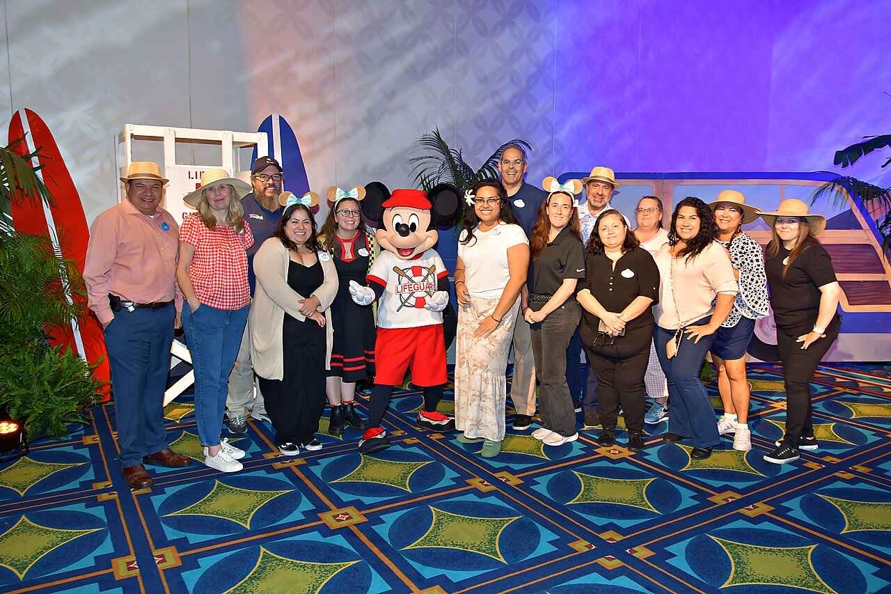 Jason with his fellow operations team members at Disneyland Hotel.