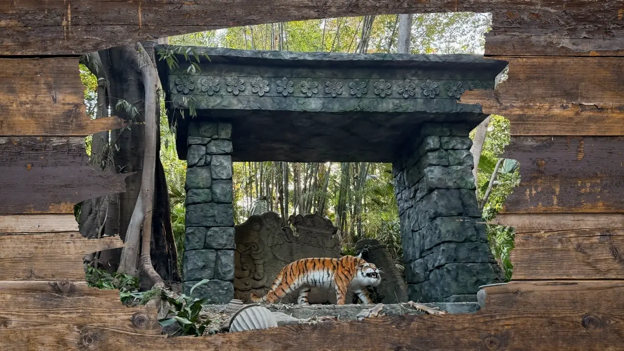 Jungle Cruise Tiger Now Resides Under a New Shrine