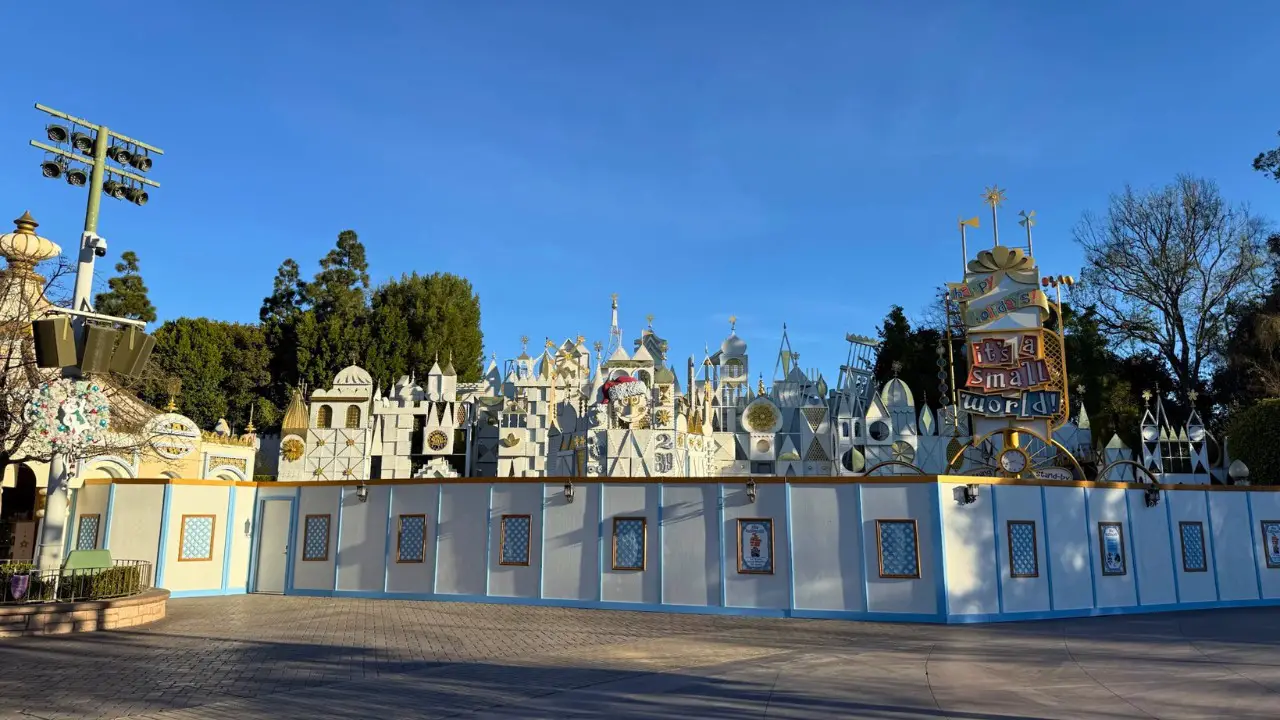 it's a small world construction at Disneyland